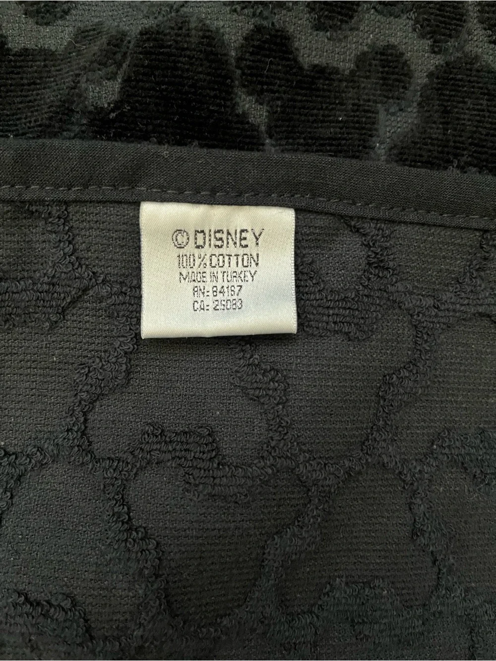 Disney’s Hidden Mickey Black Patterned Towel Set